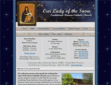 Tablet Screenshot of ourladyofthesnow.net